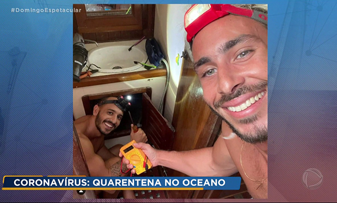 Irmos Lucas e Neto cumprem a quarentena no meio do oceano