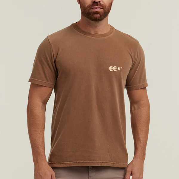 CAMISETA ESTONADA MASCULINA | MARROM
